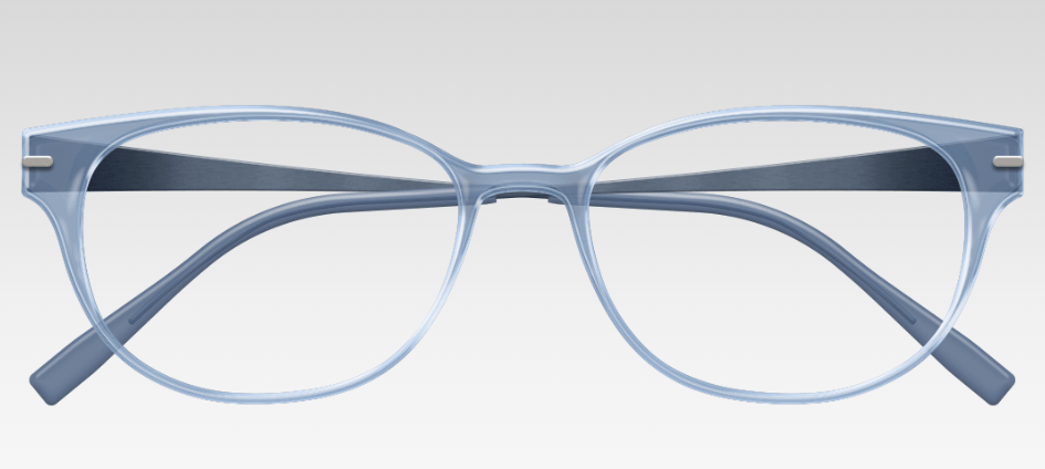 Zenka Lunettes Personnalisables Bleu Jeans Translucide Zenka Face&Cie 1 FC1DAB