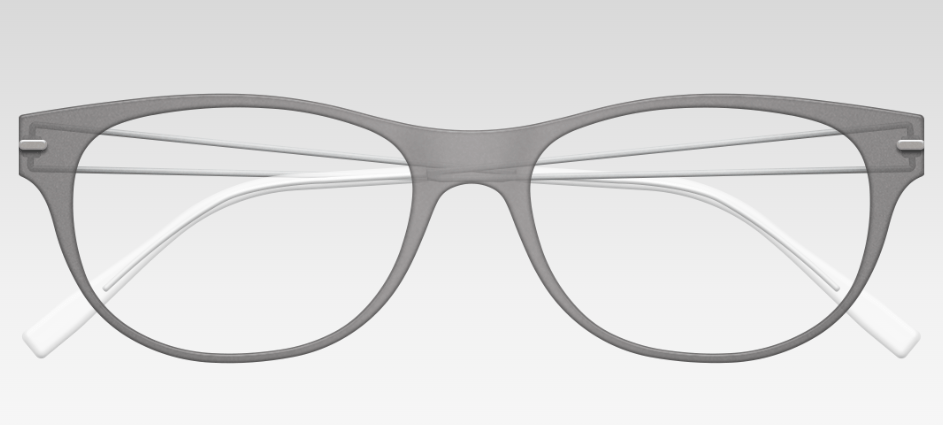 Zenka Lunettes Personnalisables Gris Givré branches Chrome Brillant Zenka Face&Cie 1 FC1DS